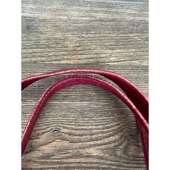 Saint Laurent Paris Red Leather & Suede Reversible tote bag with pouch - Authent - Picture 9 of 15